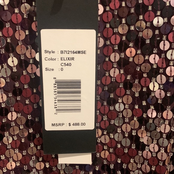 Beautiful NWT sequin mini dress and muted purple and silver tones. - Picture 7 of 7